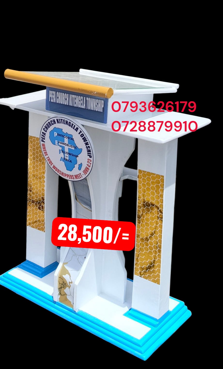 PEFA Church Kitengela Township Custom Wooden Pulpit